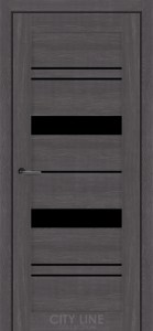 Дуб шато/Чорне скло